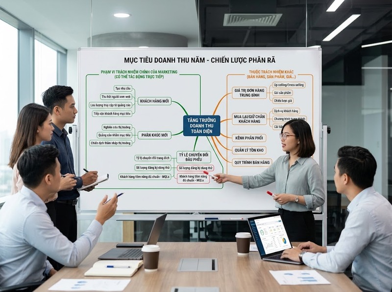Xác định mục tiêu chiến lược marketing theo mục tiêu kinh doanh và cơ hội thị trường